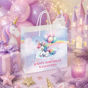 Cute Regenboog Eenhoorn Meisje Verjaardag Gift Zak Groot Cadeauzakje