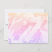 Cute Regenboog Eenhoorn Meisjes Verjaardagsfeestje Kaart (Achterkant)