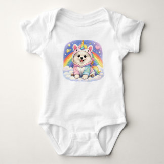 Cute Regenboog Eenhoorn Puppies T-Shirt voor Kinde
