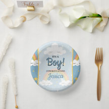 Cute Regenboog en Slaande Wolk Baby Shower