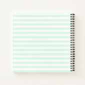 Cute regenboog - Mint Green Striped Kinderen Notitieboek (Achterkant)