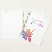 Cute Regenboog Roze Glitter Spatten Planner (Display)