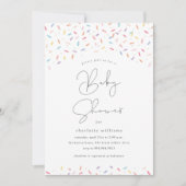 Cute Regenboog Strooibaby Shower Kaart (Voorkant)