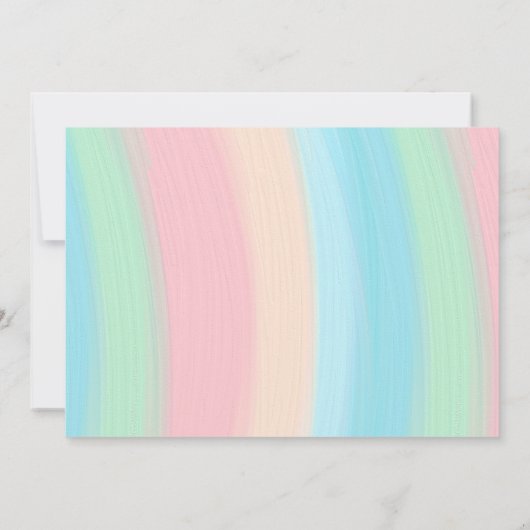 Cute Regenboog Wolken Kinderen Foto Verjaardag Kaart (Achterkant)