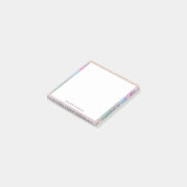 Cute regenboogkleuren glitter custom minimum moder post-it® notes (Schuin)