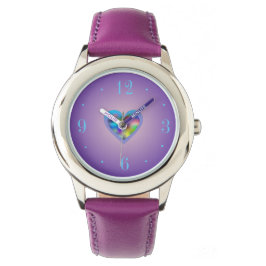 Cute regenboogkleurig hart>Kinderhorloges Horloge