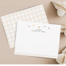 Cute Regenboogpatroon Hartjes Kinderen Briefpapier