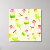 Cute regenboogpopsicles waterverf canvas afdruk (Voorkant)