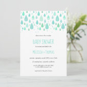 Cute Regendruppels Couples Baby Shower / Spettertj Kaart (Staand voorkant)