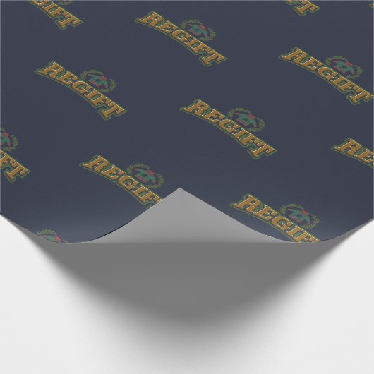 Cute Regift Funny Holiday Cadeaupapier (Hoek)