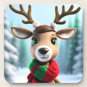 Cute Reindeer Bier Onderzetter