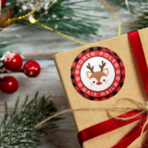 Cute Reindeer Buffalo North Pole Air Mail