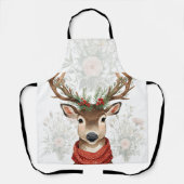 Cute Reindeer Christmas Apron For Winter Festive Schort (Voorkant)