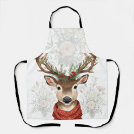 Cute Reindeer Christmas Apron For Winter Festive Schort