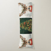 Cute Reindeer Christmas Bedding For Body Pillow Lichaamskussen (Voorkant Verticaal)
