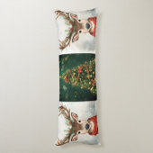 Cute Reindeer Christmas Bedding For Body Pillow Lichaamskussen (Achterkant (Verticaal))