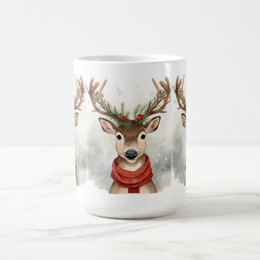 Cute Reindeer Christmas coffee Mug Koffiemok (Center)