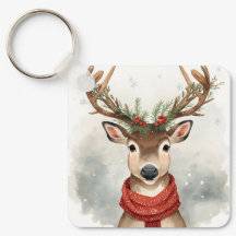 Cute Reindeer Christmas Keychain