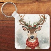 Cute Reindeer Christmas Keychain (Voorkant)