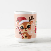 Cute Reindeer Christmas Mug Koffiemok (Center)