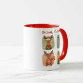 Cute Reindeer Christmas – Oh Deer Mok (Voorkant rechts)
