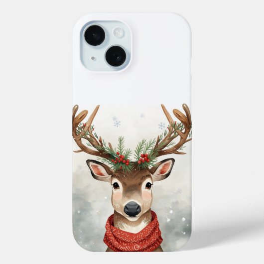 Cute Reindeer Christmas Phone Case For Fun winter (Achterkant)
