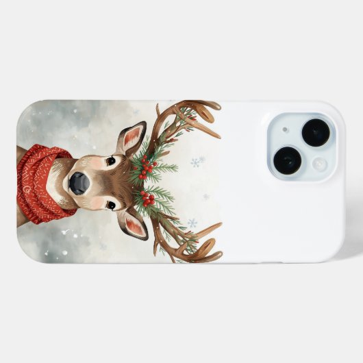 Cute Reindeer Christmas Phone Case For Fun winter (Achterkant (horizontaal))