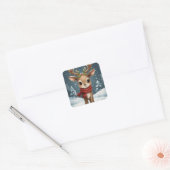 Cute reindeer christmas sticker for gifts notebook (Envelop)