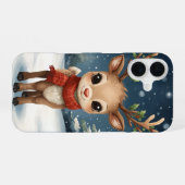 Cute reindeer christmas winter vibes  iPhone 16 hoesje (Achterkant horizontaal)