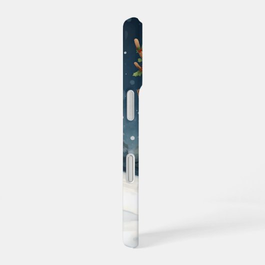 Cute reindeer christmas winter vibes  iPhone 16 hoesje (Rechterkant)