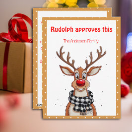 Cute reindeer christmas wish beige retro Postcard Feestdagenkaart