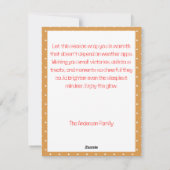 Cute reindeer christmas wish beige retro Postcard Feestdagenkaart (Achterkant)