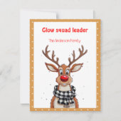 Cute reindeer christmas wish beige retro Postcard Feestdagenkaart (Voorkant)
