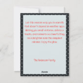 Cute reindeer christmas wish black retro Postcard Feestdagenkaart (Achterkant)