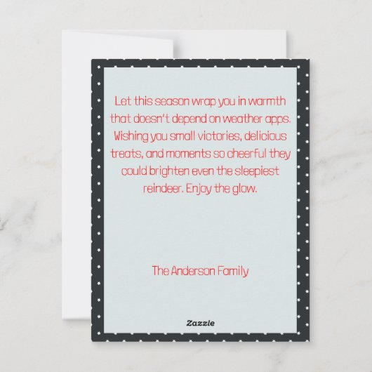 Cute reindeer christmas wish black retro Postcard Feestdagenkaart (Achterkant)
