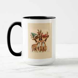 Cute Reindeer Couple Christmas Mug | Holiday Gift Mok