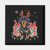Cute Reindeer Dachshund Christmas For Women Men Do Magneet (Voorkant)