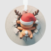 Cute Reindeer Double-Sided Holiday Ornament (achterkant)