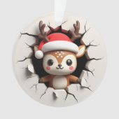 Cute Reindeer Double-Sided Holiday Ornament (voorkant)