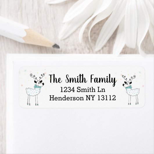 Cute Reindeer Etiket (Insitu)