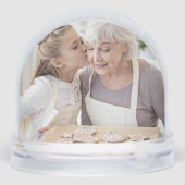 Cute Reindeer Face Photo Sneeuwbol (Achterkant)