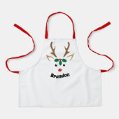 Cute Reindeer Face | Speciaal kerstgeschenk Schort (Voorkant)