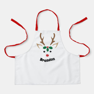 Cute Reindeer Face   Speciaal kerstgeschenk Schort