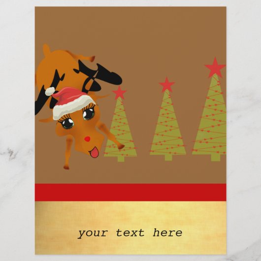 Cute Reindeer Flyer (Voorkant)