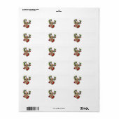 Cute Reindeer Gepersonaliseerd kerstkaartenlabel Etiket (Full Sheet)