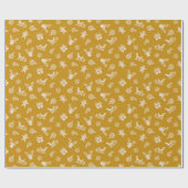 Cute Reindeer Gingerbread Modern Christmas Pattern Cadeaupapier (Vlak)