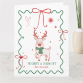 Cute Reindeer Handdrawn Frame Kaart (Voorkant)