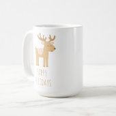 Cute Reindeer Holiday Coffee Mug Christmas Gift Koffiemok (Voorkant links)