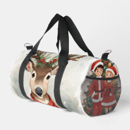 Cute Reindeer Holiday Travel Duffel For Holliday Plunjezak