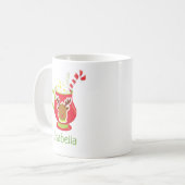 Cute Reindeer Hot Cocoa Persoonlijke kerstMok Koffiemok (Voorkant links)